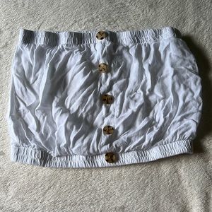White Hip tube top size M